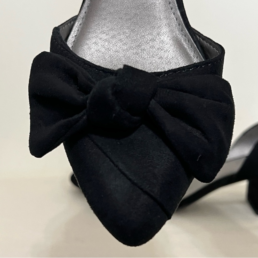NWOT Seven Dials Black Harr Pointed Toe Sling Back Shoes Evening Events - Picture 3 of 7